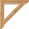 Ekena Millwork Traditional Slat Rough Sawn Bracket w/ Offset Brace, Western Red Cedar, 8"W x 44"D x 44"H BKT0806X44X44TRA06RWR - alternate 3